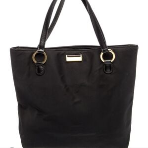 Kate Spade Black Nylon tote trimmed with leather vintage